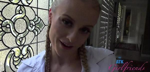  Schoolgirl in Pigtails sucks and fucks....and takes it in the ass (Schoolgirl Fantasy POV Roleplay) Paris White - Anal Sex